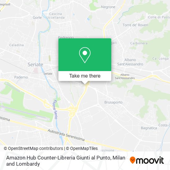 Amazon Hub Counter-Libreria Giunti al Punto map