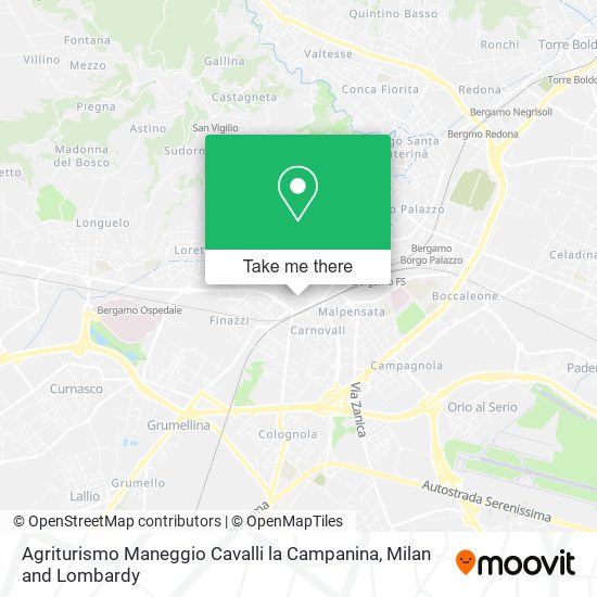 Agriturismo Maneggio Cavalli la Campanina map