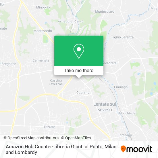 Amazon Hub Counter-Libreria Giunti al Punto map