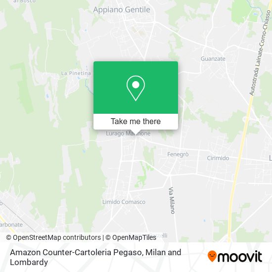 Amazon Counter-Cartoleria Pegaso map