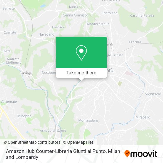 Amazon Hub Counter-Libreria Giunti al Punto map