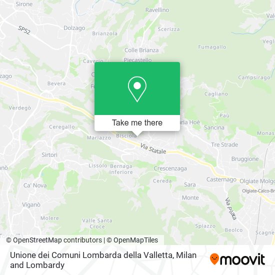 Unione dei Comuni Lombarda della Valletta map