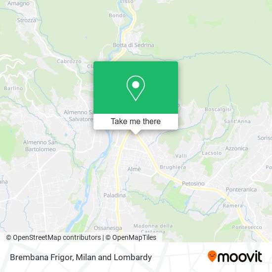 Brembana Frigor map