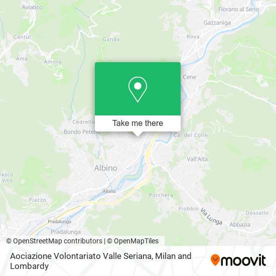 Aociazione Volontariato Valle Seriana map