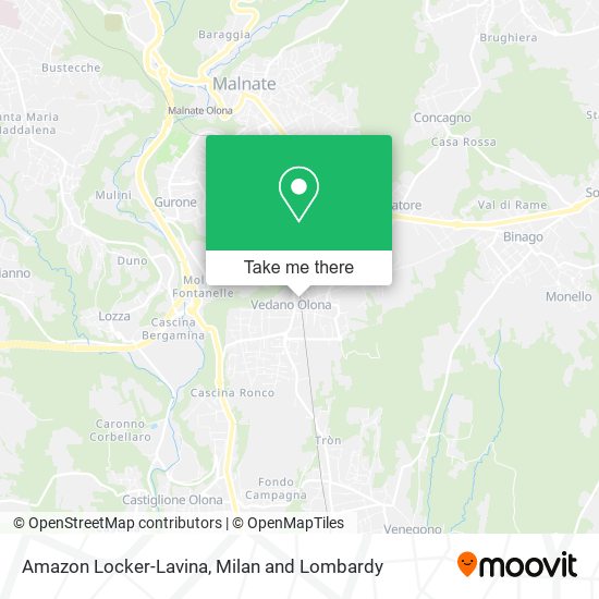 Amazon Locker-Lavina map