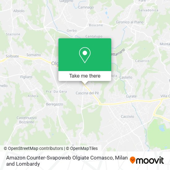 Amazon Counter-Svapoweb Olgiate Comasco map