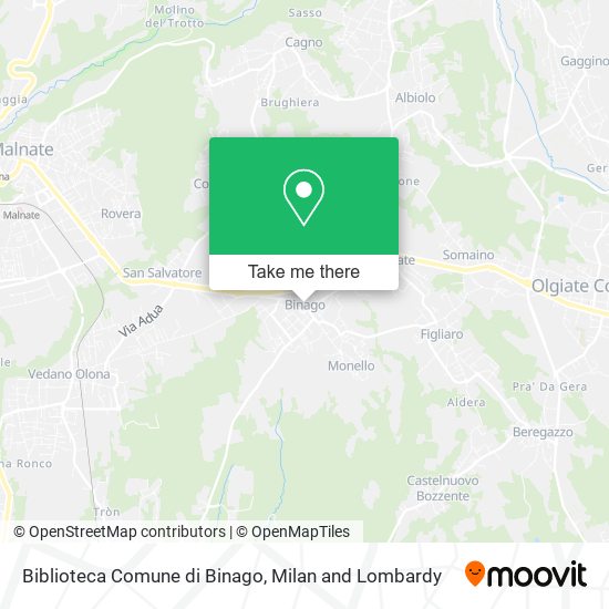 Biblioteca Comune di Binago map