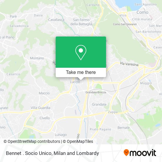 Bennet . Socio Unico map