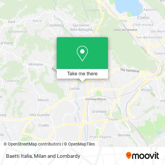 Baetti Italia map