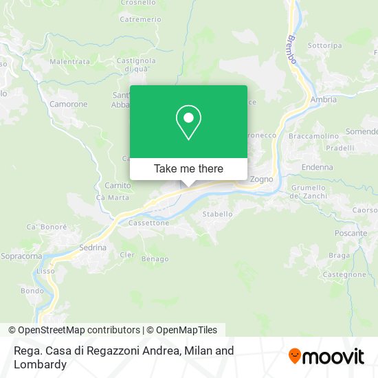 Rega. Casa di Regazzoni Andrea map