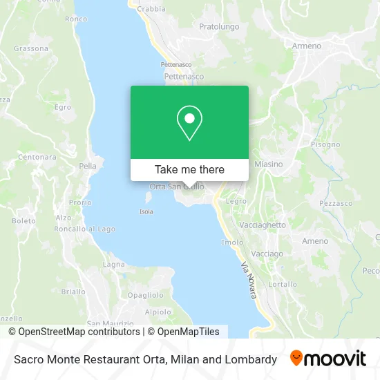 Sacro Monte Restaurant Orta map