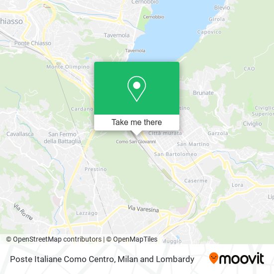 Poste Italiane Como Centro map