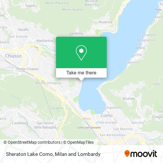 Sheraton Lake Como map