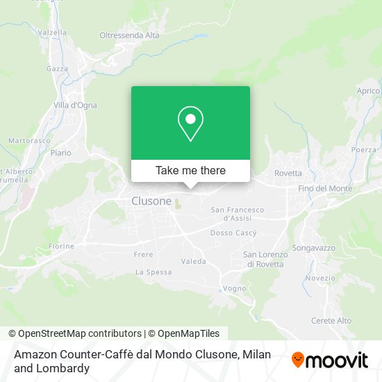 Amazon Counter-Caffè dal Mondo Clusone map