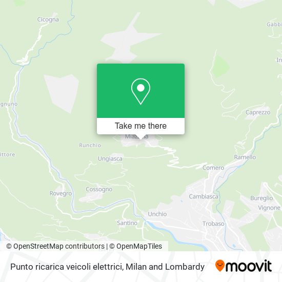 Punto ricarica veicoli elettrici map