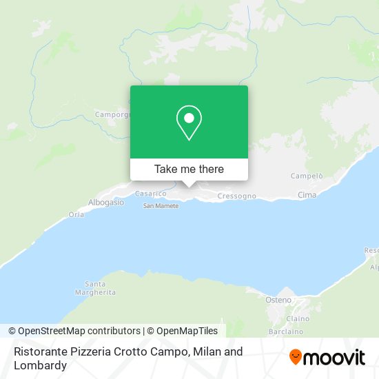 Ristorante Pizzeria Crotto Campo map