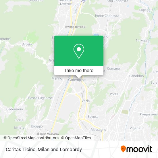 Caritas Ticino map