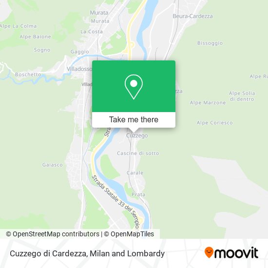 Cuzzego di Cardezza map