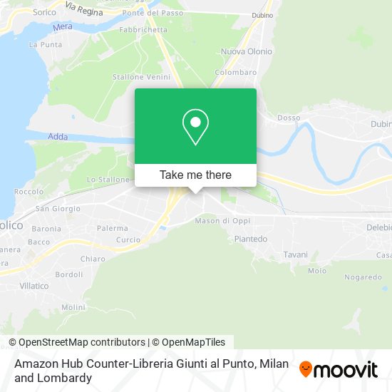 Amazon Hub Counter-Libreria Giunti al Punto map