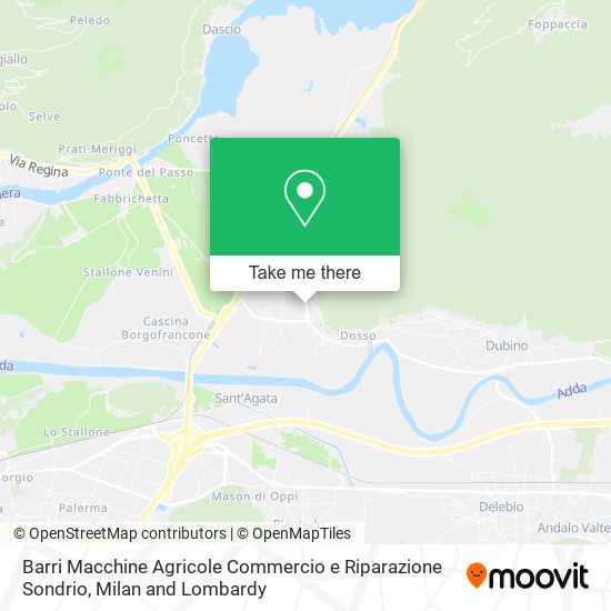 Barri Macchine Agricole Commercio e Riparazione Sondrio map
