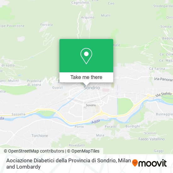 Aociazione Diabetici della Provincia di Sondrio map