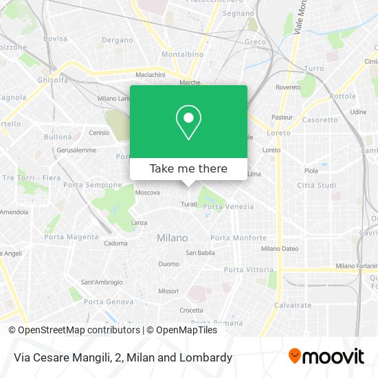 Via Cesare Mangili, 2 map
