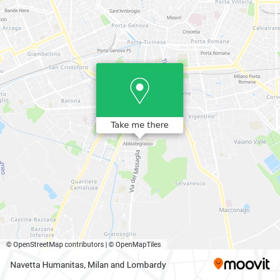 Navetta Humanitas map