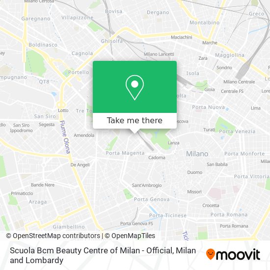 Scuola Bcm Beauty Centre of Milan - Official map