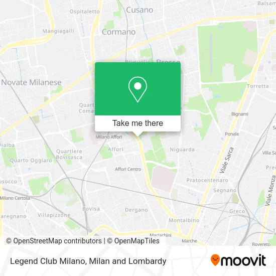 Legend Club Milano map