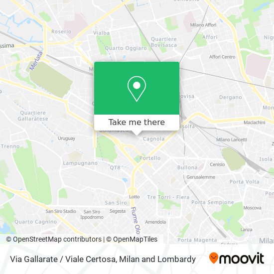Via Gallarate / Viale Certosa map