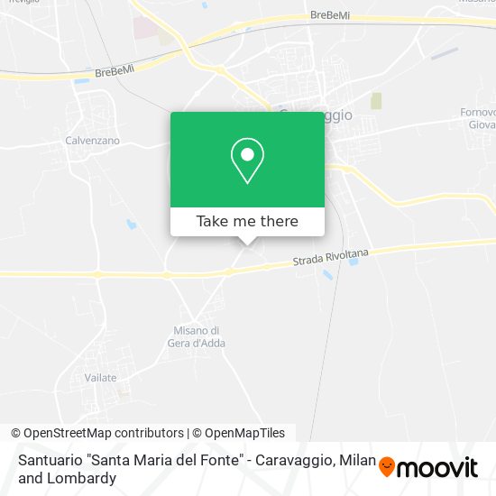 Santuario "Santa Maria del Fonte" - Caravaggio map