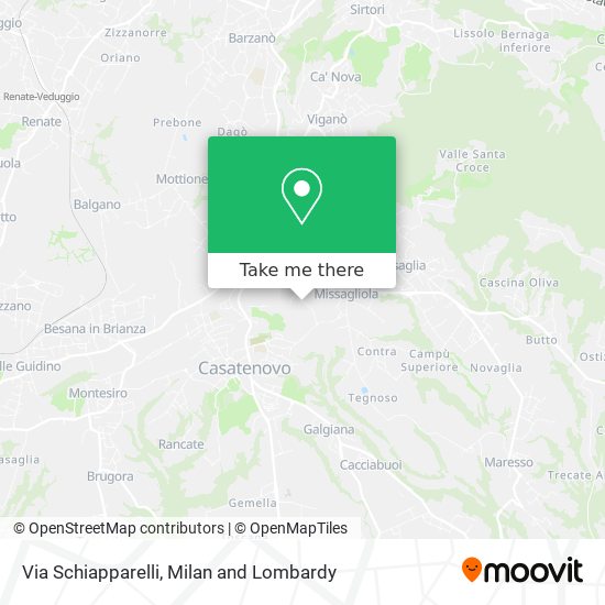 Via Schiapparelli map