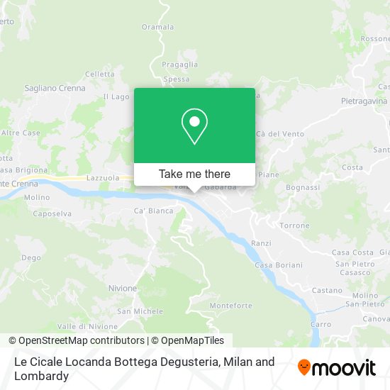 Le Cicale Locanda Bottega Degusteria map
