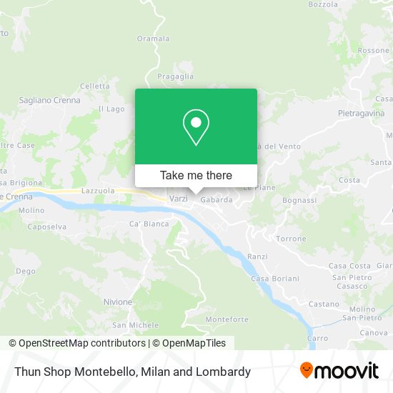 Thun Shop Montebello map