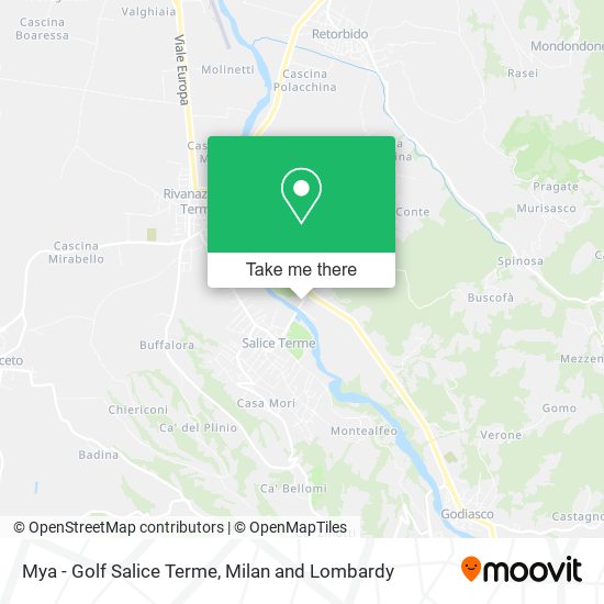 Mya - Golf Salice Terme map