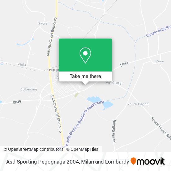 Asd Sporting Pegognaga 2004 map