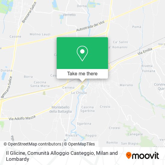 Il Glicine, Comunità Alloggio Casteggio map