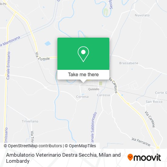 Ambulatorio Veterinario Destra Secchia map