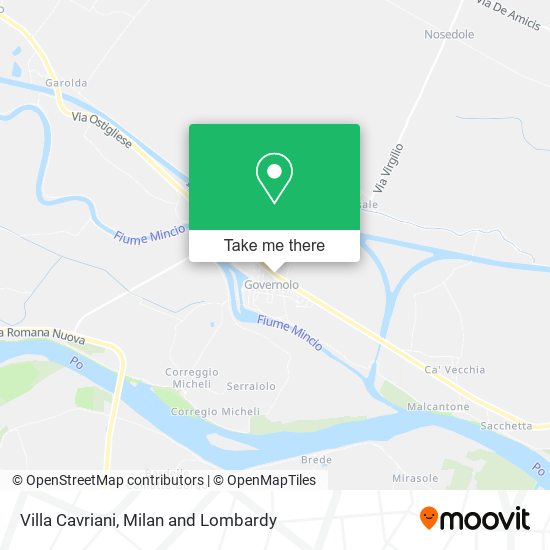 Villa Cavriani map