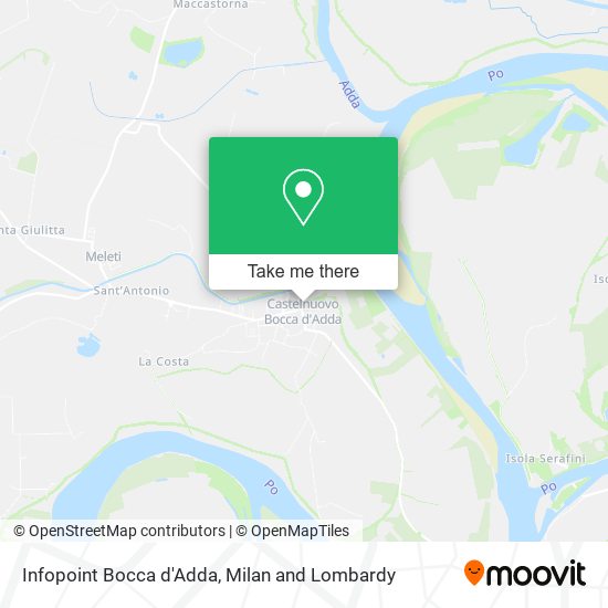 Infopoint Bocca d'Adda map