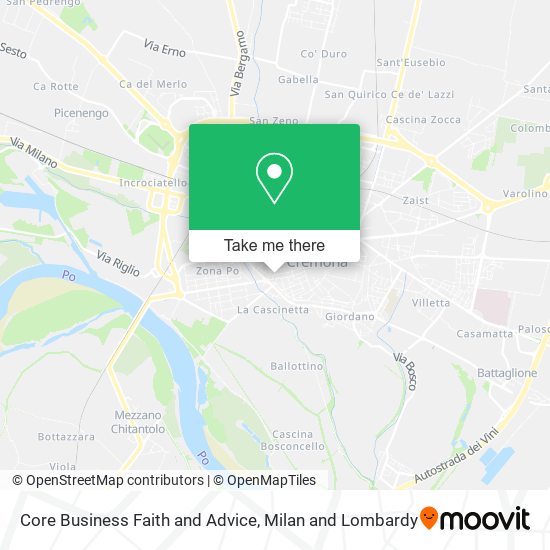 Core Business Faith and Advice map