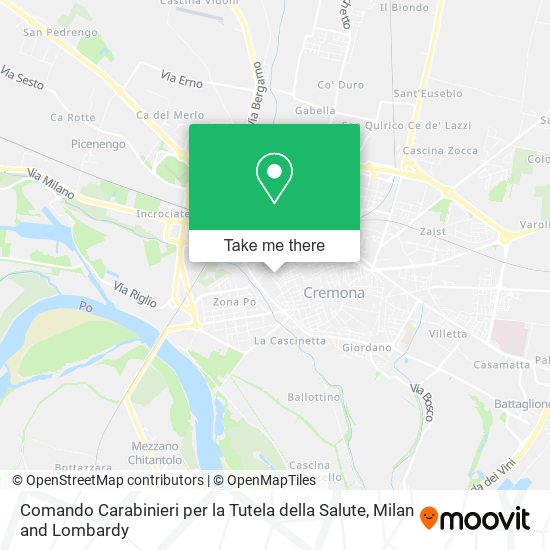 Comando Carabinieri per la Tutela della Salute map