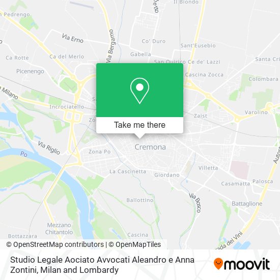 Studio Legale Aociato Avvocati Aleandro e Anna Zontini map