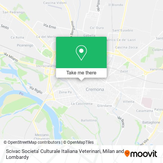 Scivac Societa' Culturale Italiana Veterinari map