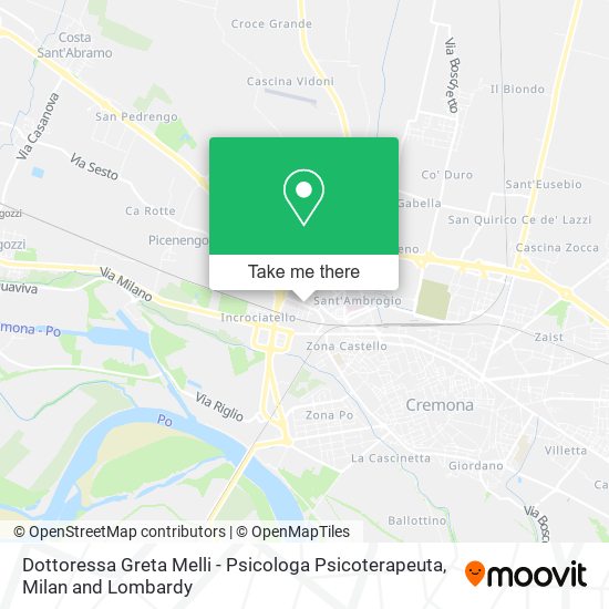 Dottoressa Greta Melli - Psicologa Psicoterapeuta map