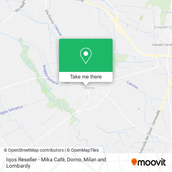 Iqos Reseller - Mika Cafè, Dorno map