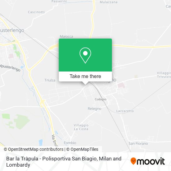 Bar la Tràpula - Polisportiva San Biagio map