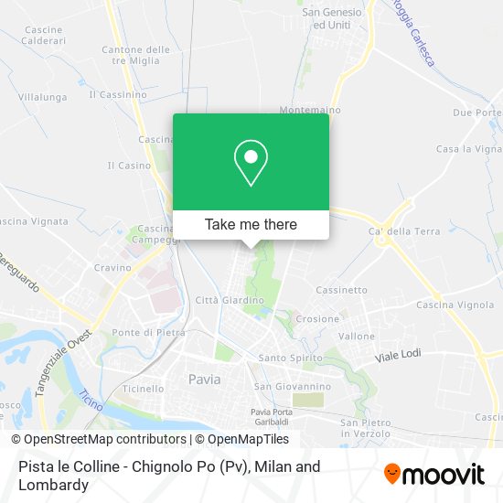 Pista le Colline - Chignolo Po (Pv) map
