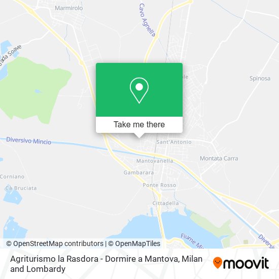 Agriturismo la Rasdora - Dormire a Mantova map