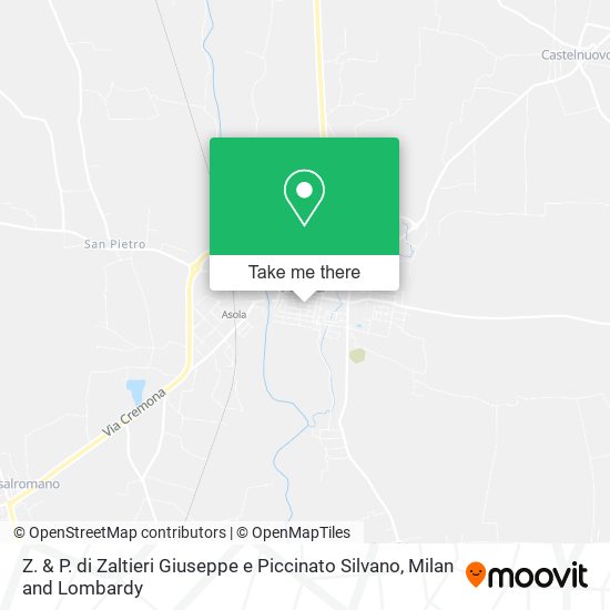 Z. & P. di Zaltieri Giuseppe e Piccinato Silvano map
